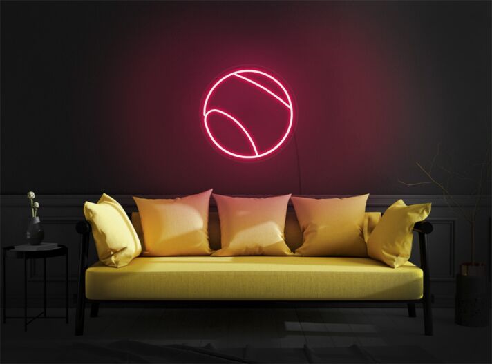 Elevate your sports bar or game room ambiance with the vibrant Tennis Ball LED Neon Sign.
