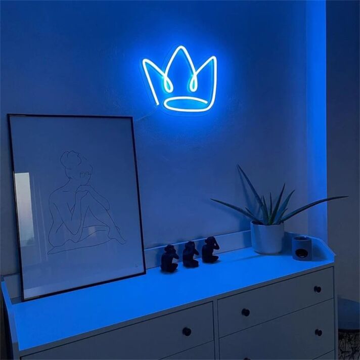 Brighten Your Bar, Wedding, and Home Décor with The Crown LED Neon Sign.