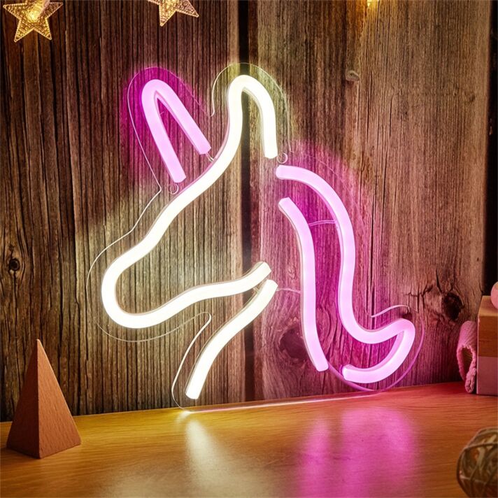 Brighten Your Spaces: Unicorn LED Neon Sign for Home Decor, Bars, and Festive Celebrations