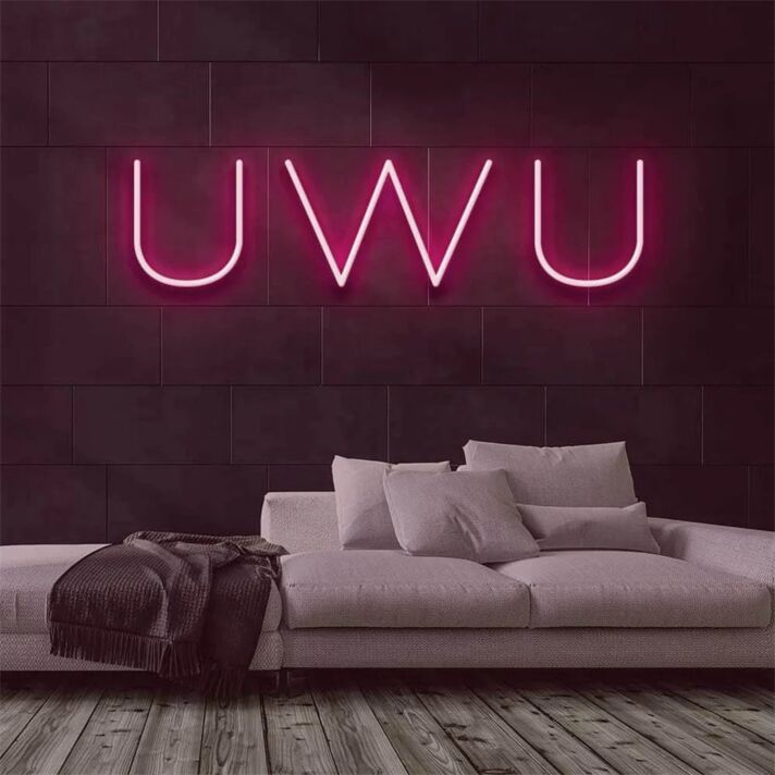Brighten Up Any Space: Perfect for Home Decor, Office Vibes, and Bar Atmospheres with the Uwu LED Neon Sign.