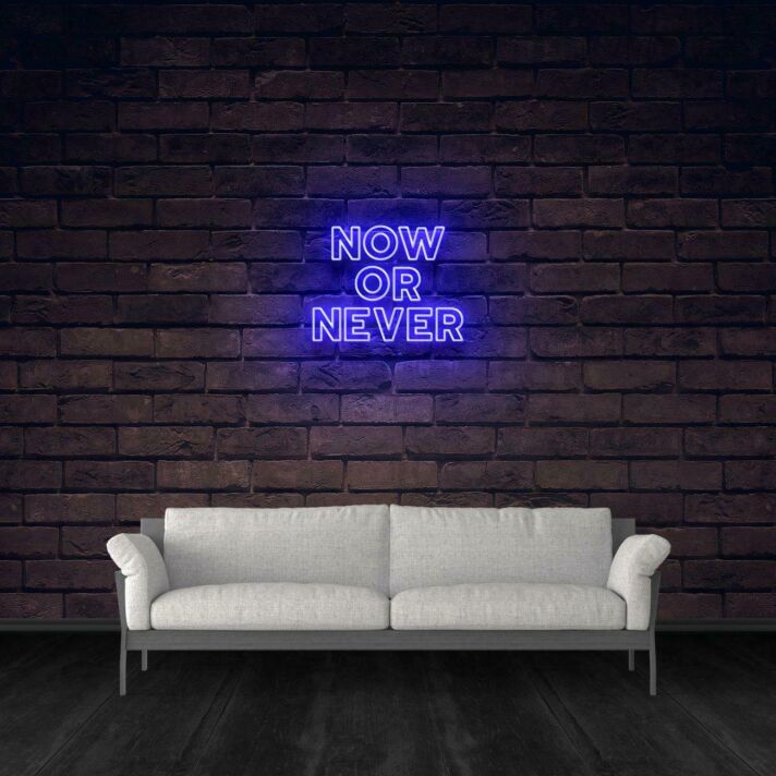 Now Or Never Neon Sign