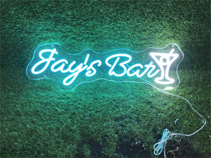 Brighten Up Your Space: Perfect for Home Bars, Trendy Offices, and Chic Weddings with Jays Bar Cocktail Custom LED Neon Sign.