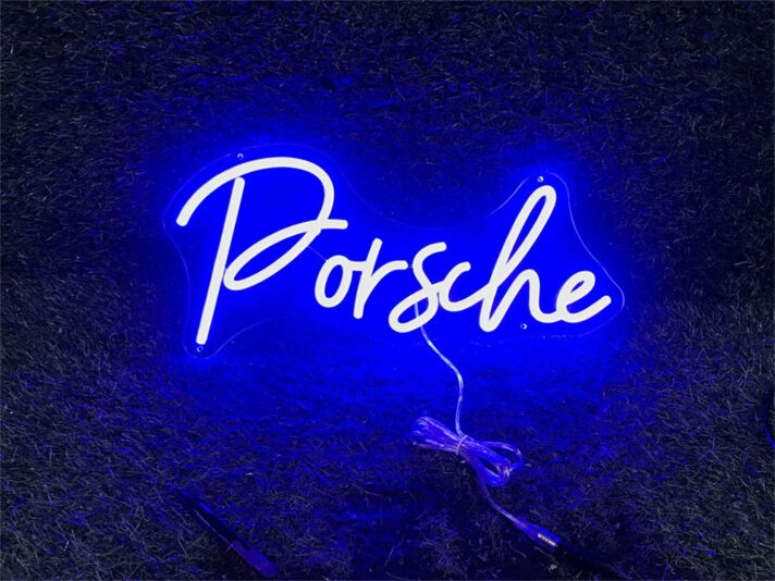 Brighten Up Your Space: Perfect for Home Garage, Office, or Man Cave Decor with Personalize Custom Porsche LED Neon Sign.