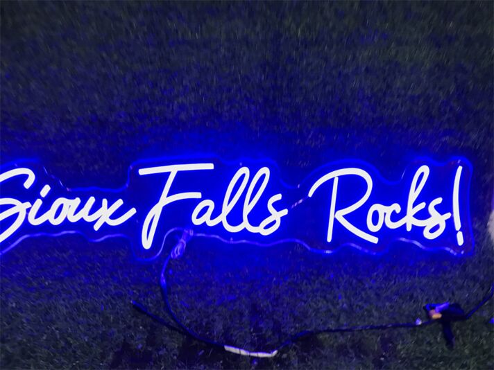 Brighten Up Your Bar, Office, or Storefront with the Stylish Sioux Falls Rocks Custom LED Neon Sign.