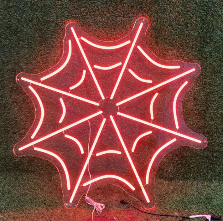 Brighten Your Child's Space or Themed Party with the Spider Web Boys Room Kids Room Decor LED Neon Sign.