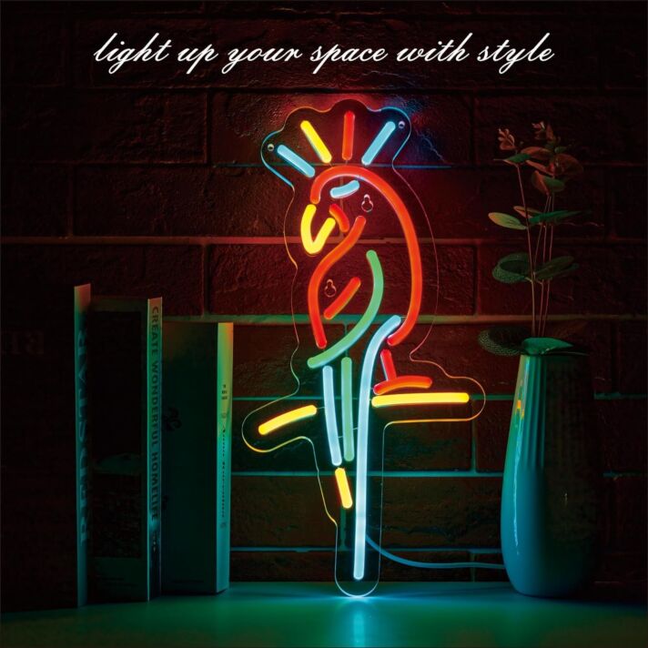 Brighten Your Farmhouse Kitchen or Country-Themed Bar with the Colorful Rooster Shape Neon Sign