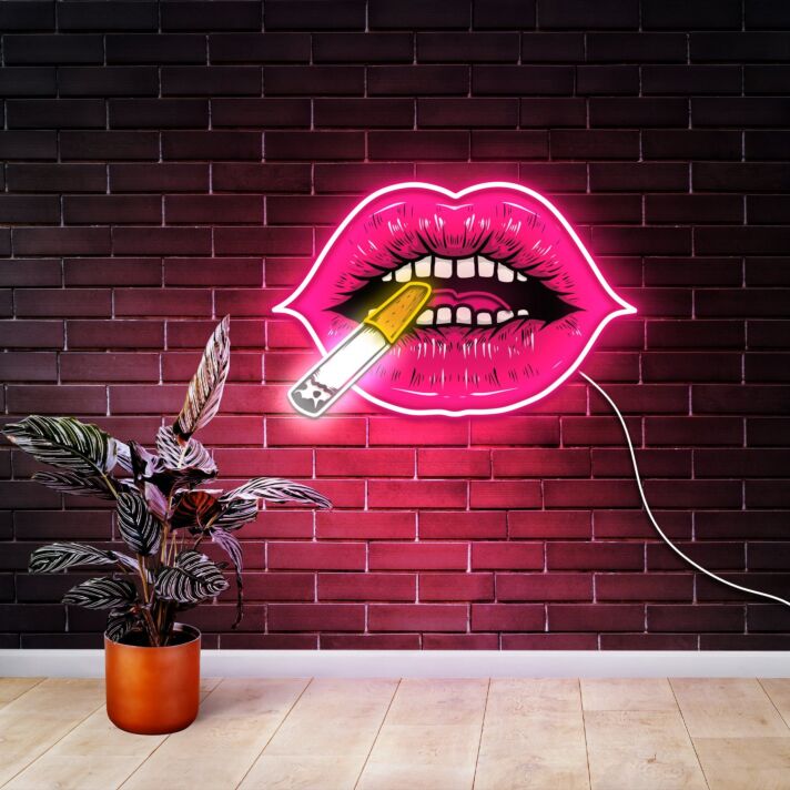 Brighten Your Bar, Office, or Gaming Room: Smoking Uv Neon Light Durable Neon Art For Enthusiasts Adds a Unique Touch.