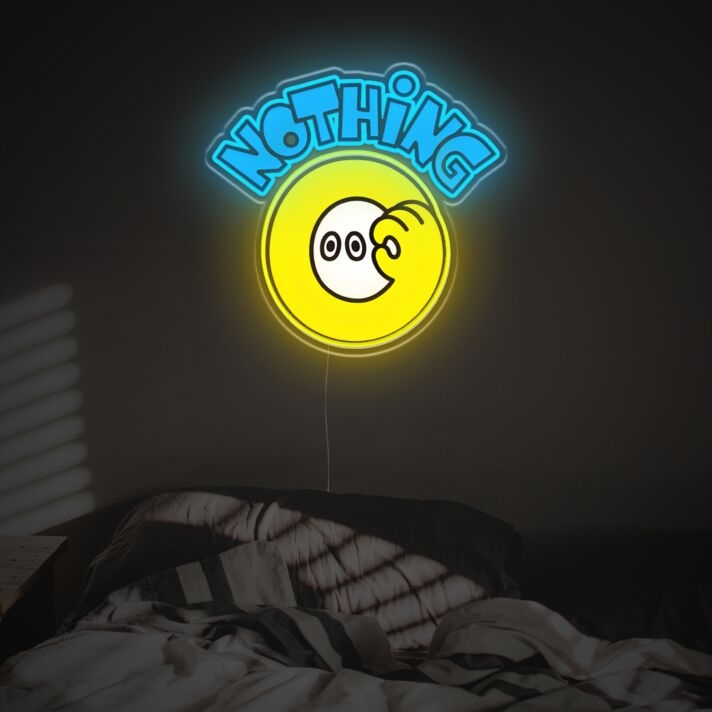 Brighten Your Bar, Office, and Special Celebrations with Nothing With Funny Zero Number LED Neon Acrylic Artwork.