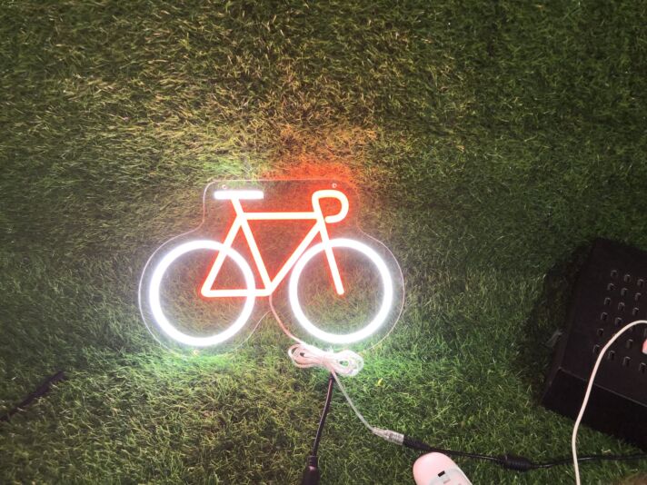 Rev Up Your Space: Bike Outline LED Neon Sign for Home Decor, Bars, and Storefronts