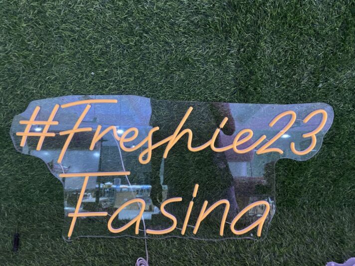 Brighten Up Your Space: Freshie 23 Fasina LED Neon Sign for Bars, Offices, and Wedding Celebrations.