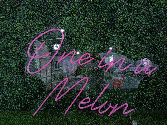 Brighten Up Your Bar, Office, or Wedding with the One In A Melvn Pink LED Neon Sign.