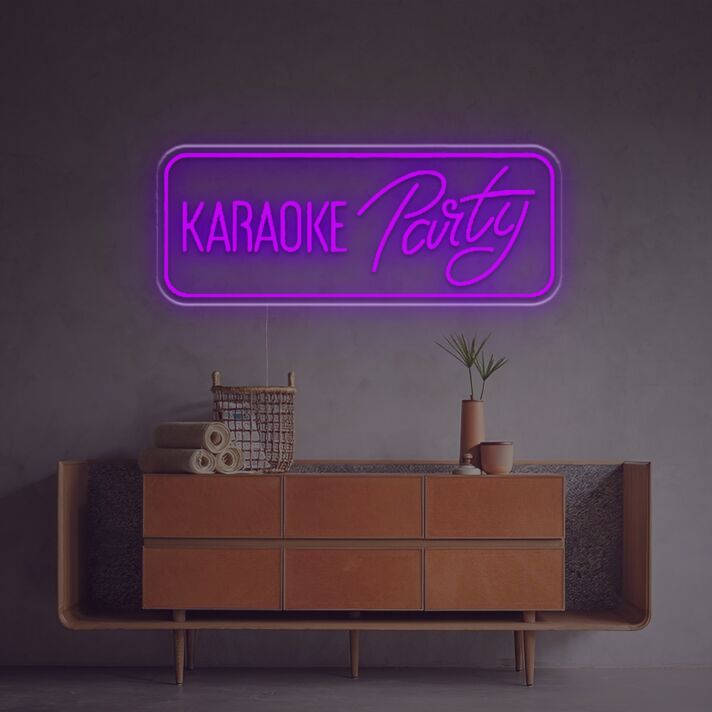 Brighten Your Nights: Perfect for Home, Bars, and Celebrations with the Karaoke Party LED Neon Sign.