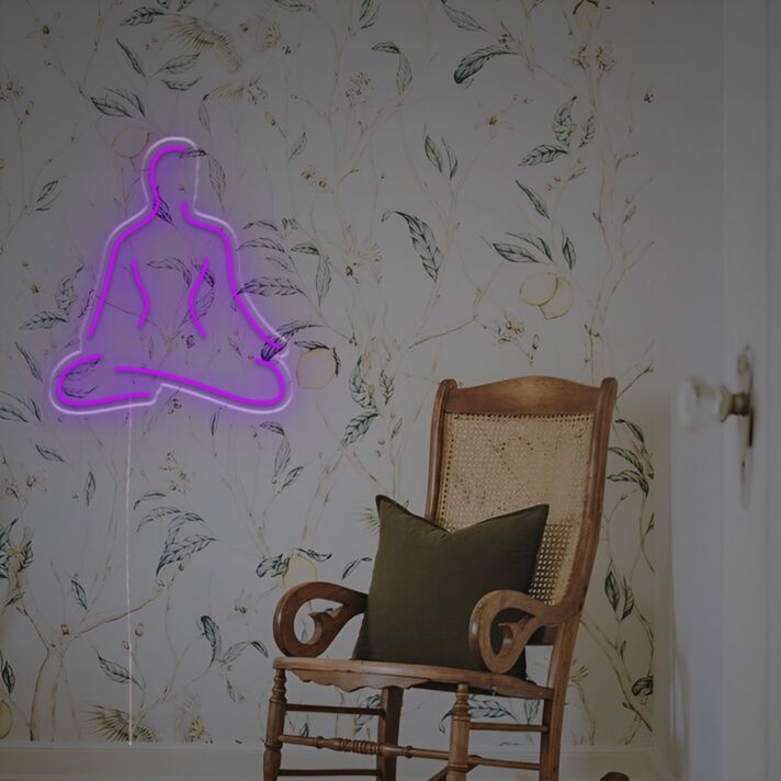 Brighten Your Yoga Space, Home Decor, or Wellness Studio with Meditated From Yoga Room LED Neon Sign.
