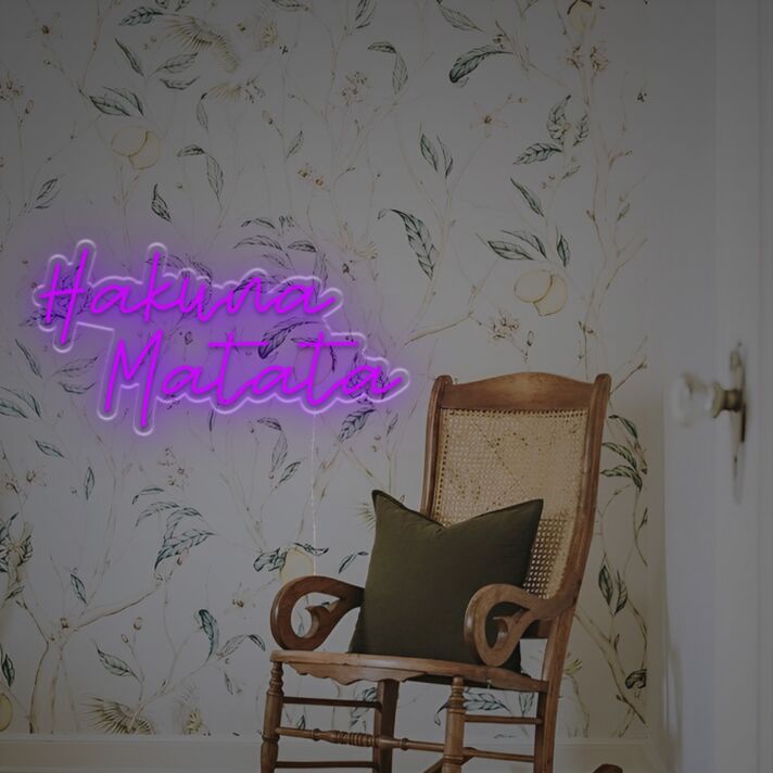 Elevate Your Space: Hakuna Matata For Home Decor LED Neon Sign, Perfect for Offices, Stores, Bars, Weddings, and Parties.