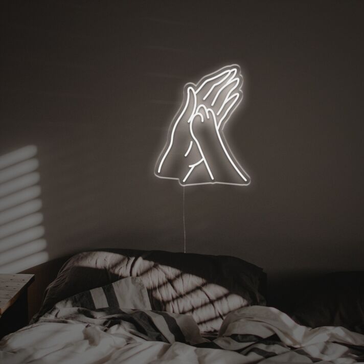 Brighten Up Any Room or Event: Human Hand And Cat Paw LED Neon Sign for Home Decor, Bars, Weddings, and Parties.