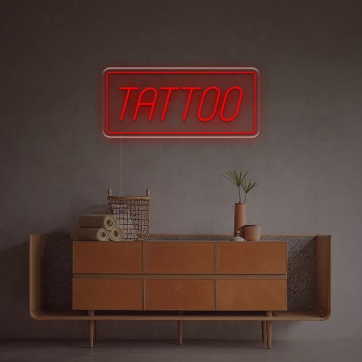 Brighten Your Tattoo Studio, Bar, and Game Room with the Tattoo With Tangle LED Neon Sign.