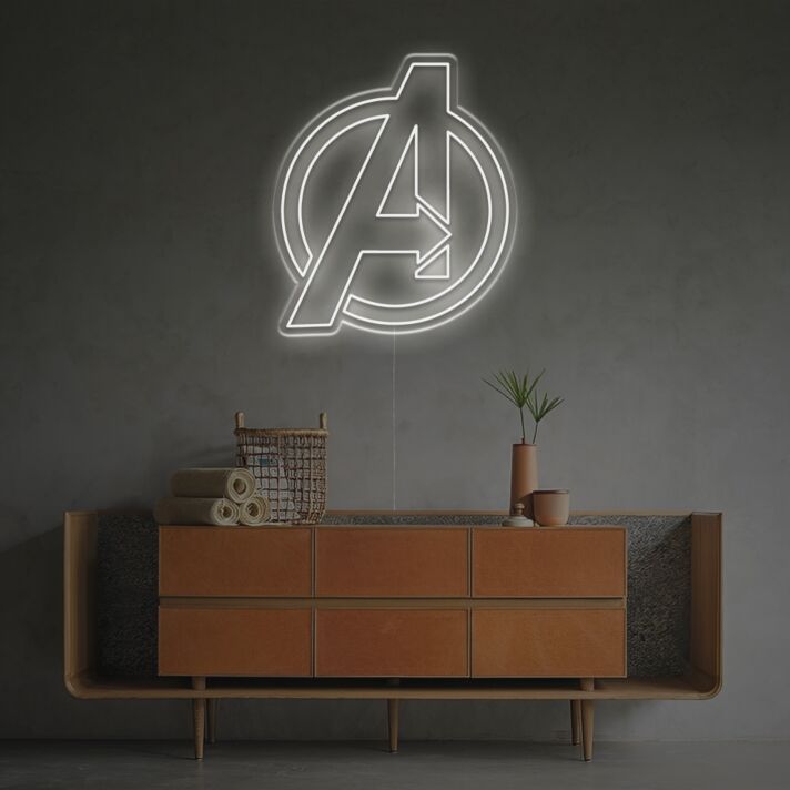 Brighten Up Your Game Room or Movie Night with The Avengers End Game Logo LED Neon Sign.
