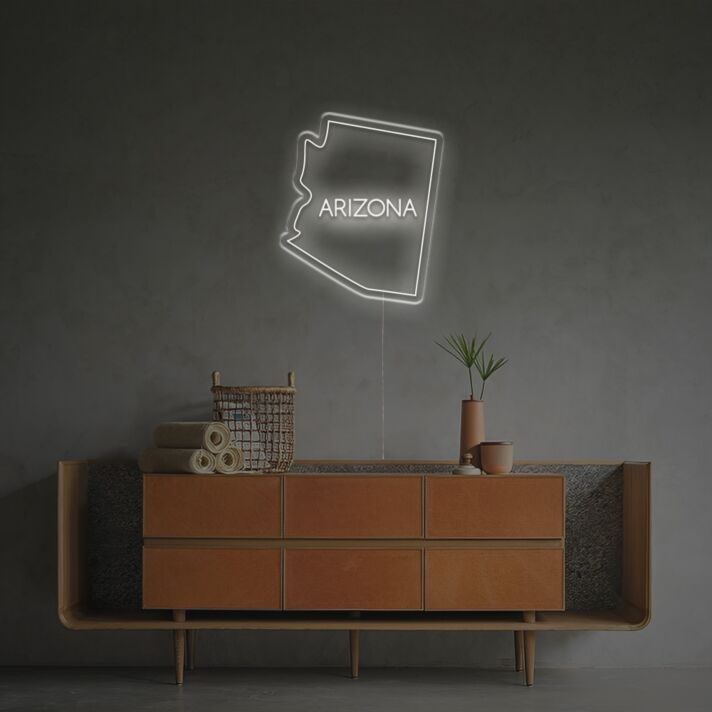 Brighten Up Your Space: From Home Decor to Office Ambiance with Arizona Map Outline LED Neon Sign