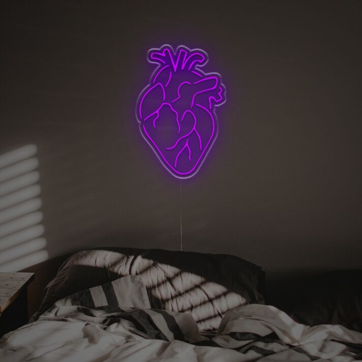 Brighten Your Wedding and Bar Ambiance with Detailed Heart LED Neon Sign.