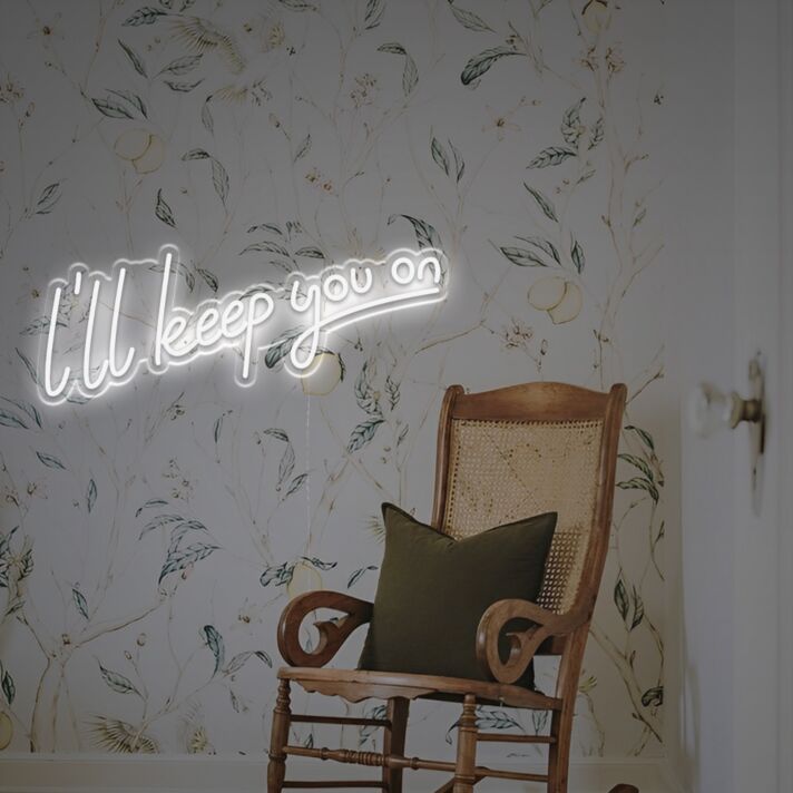 Brighten Your Wedding, Bar, or Home with the I Will Keep You On LED Neon Sign for a Touch of Romantic Ambiance.