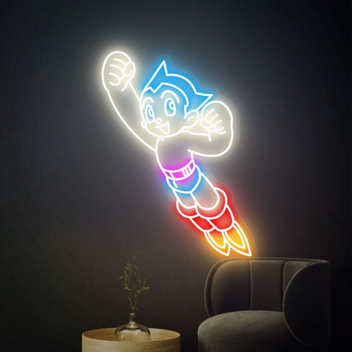 Elevate Your Space: Astroboy Neon Sign Decor for Home, Office, and Bar Ambiance Enhancement
