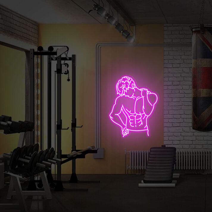 Power Up Your Workout Space: Body Building Neon Sign for Fitness Room, Gym, and Home Decor, Perfect for Office Motivation and Sports Bars.