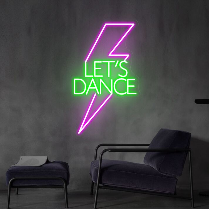 Brighten Your Bedroom, Office, or Party: Lets Dance Neon Sign Bedroom Led Neon Sign