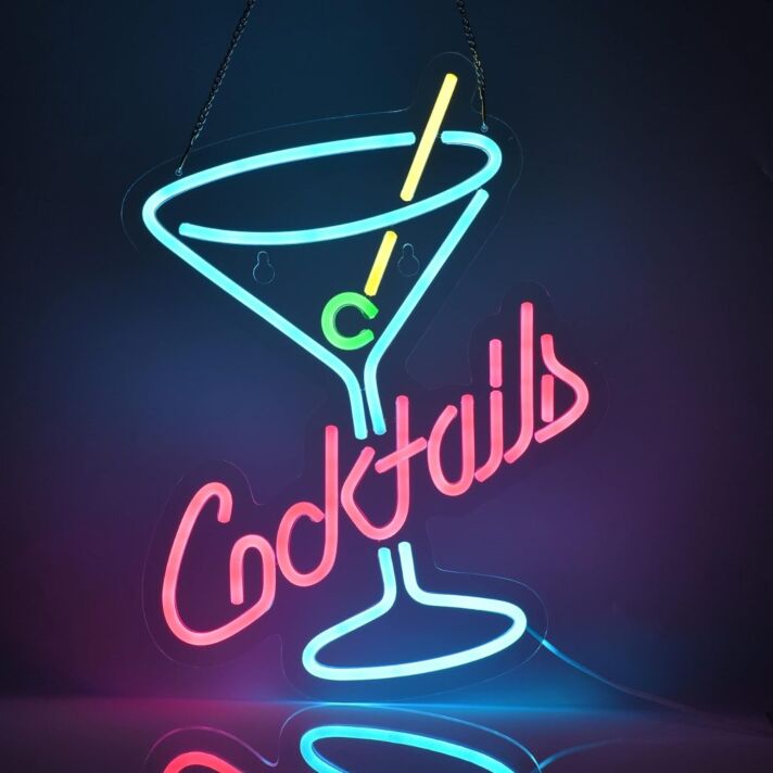 Customize Cocktail Glass Neon Sign