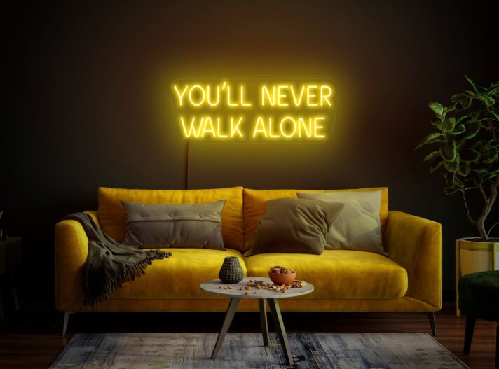 Brighten Your Game Nights, Celebrations, and Home Spaces with the Vibrant "You'll Never Walk Alone" Neon Sign – The Ultimate Liverpool Decor for Fans