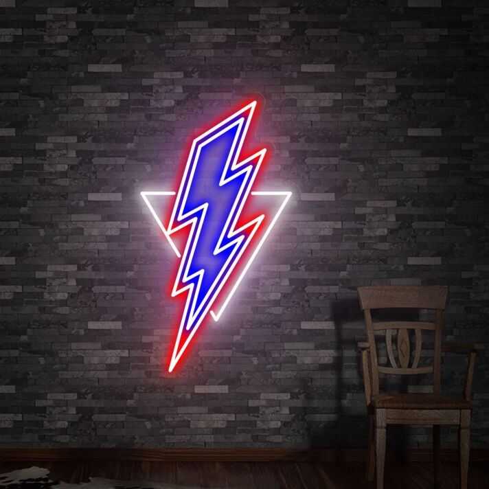 Brighten Up Your Space: Transform Your Bedroom, Office, or Party with the Lightning LED Neon Sign Wall Decor for a Trendy Home Fashion Look