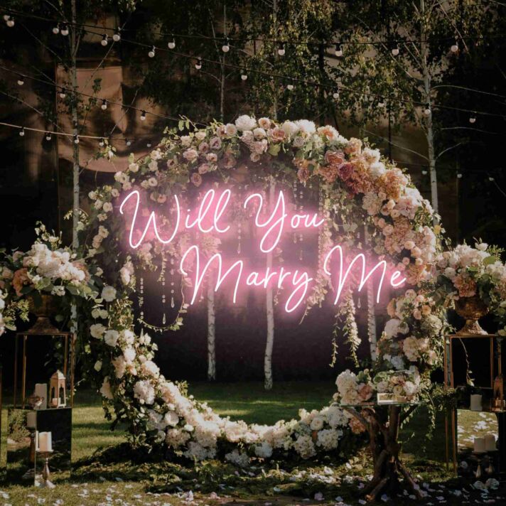 Brighten Your Special Moment: Perfect for Proposals, Weddings, and Romantic Celebrations with Will You Marry Me Wedding Led Neon Signs.