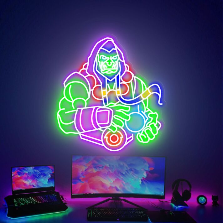 Elevate Your Gaming Space, Bar, or Fan Cave with the World Of Warcraft Led Neon Sign Featuring Illidan Stormrage Art.