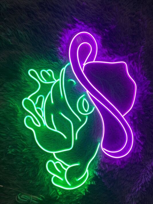 Brighten Up Your Space: Cowboy Frog Led Neon Sign, Perfect for Home Decor, Bars, and Party Ambiance
