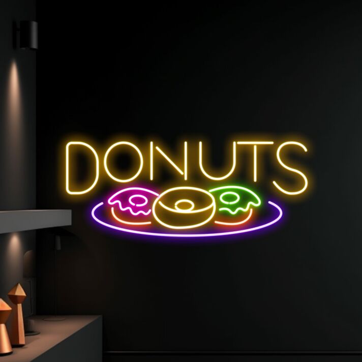 Brighten Your Bakery, Sweeten Your Space: Donut Led Neon Sign Custom Donut Neon Led Sign for Home Decor, Storefront, and Festive Occasions