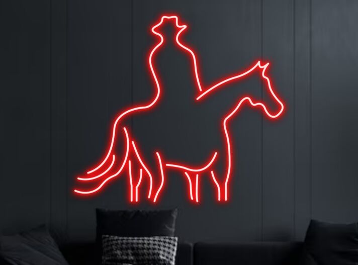 Light Up Your Western-Themed Parties and Home Decor with the Authentic Howdy Cowboy Riding Horse LED Neon Sign