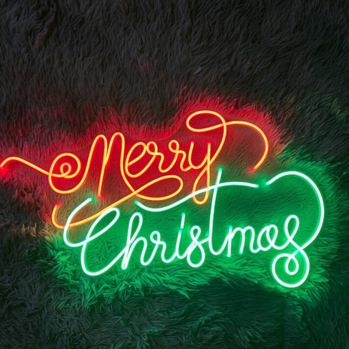 Merry Christmas Led Neon Sign Christmas Tree Neon Light Decor