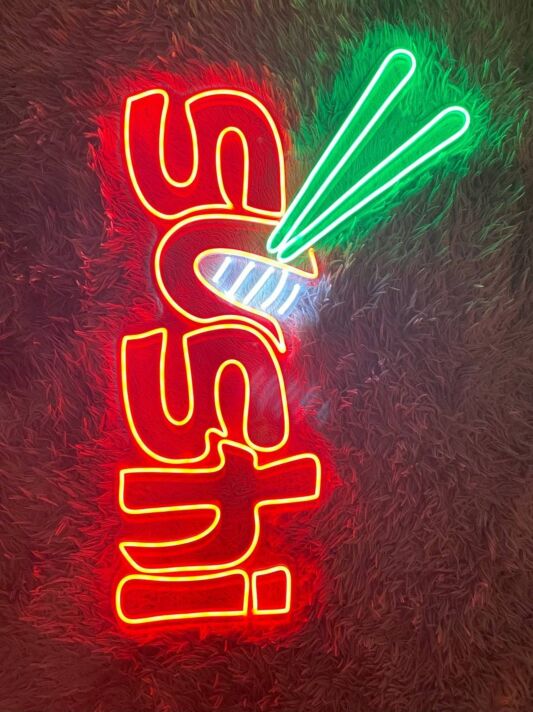 Sushi Logo Restaurant Led Neon Sign Sushi Neon Led Sign Wall Deco