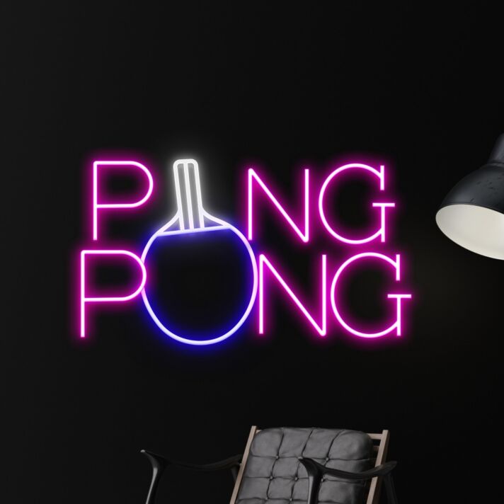 Table Tennis Led Neon Sign Ping Pong Led Sign Table Tennis Neon Light Sport Club Stadium Decor