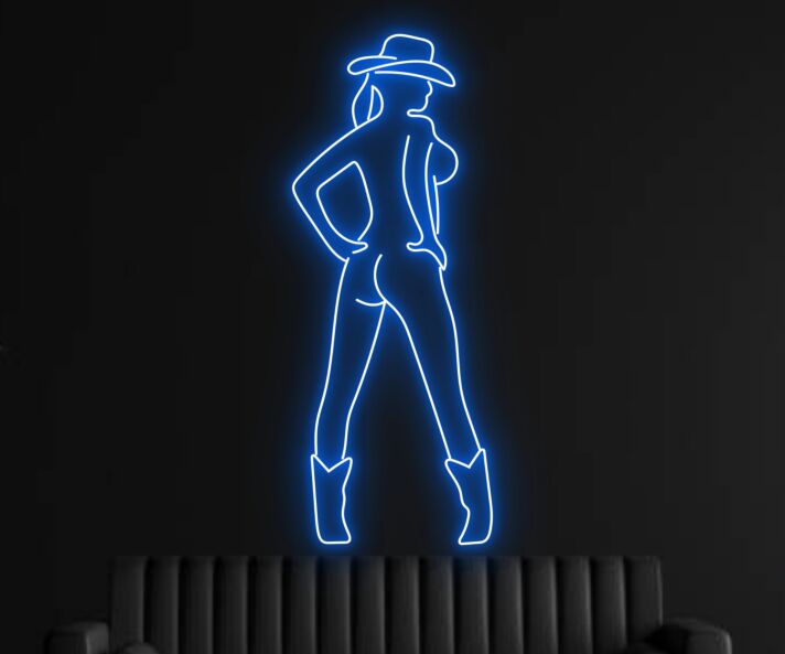 Texas Cowgirl Led Neon Led Sign Cowgirl Bar Cowboy Decor