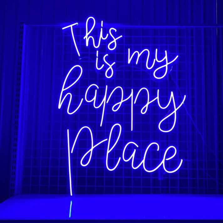 This Is My Happy Place Led Neon Sign Custom Text Quote Neon Led Sign