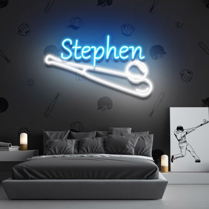 Baseball Led Neon Sign For Boys Room Decor