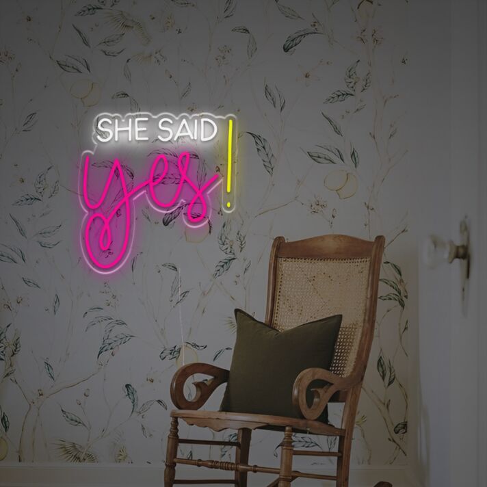 She Said Yes LED Neon Sign