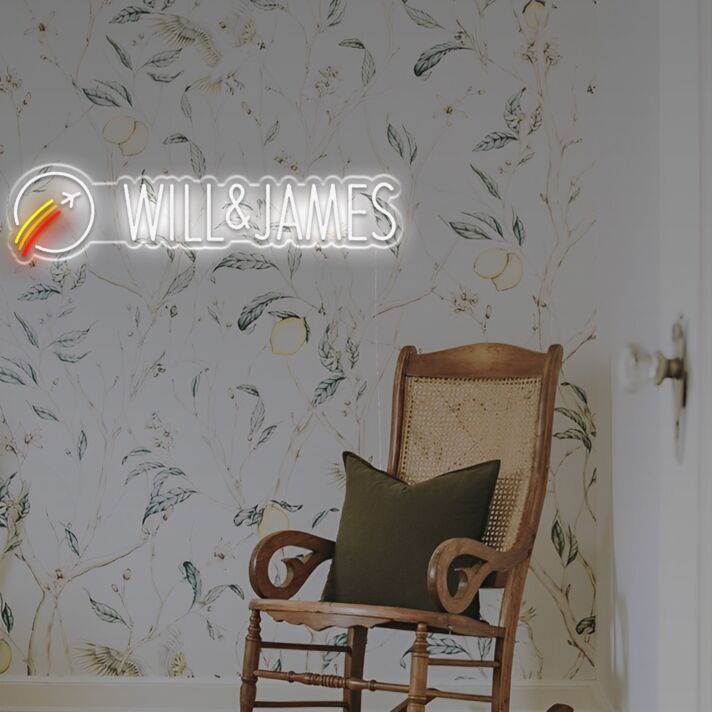 Will And James LED Neon Sign