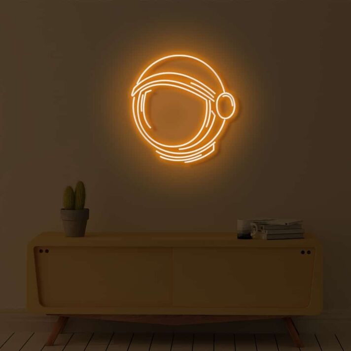 Space Man Head LED Neon Sign