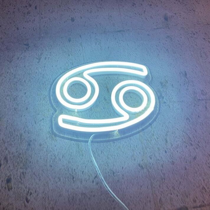 Cancer Zodiac Neon Sign