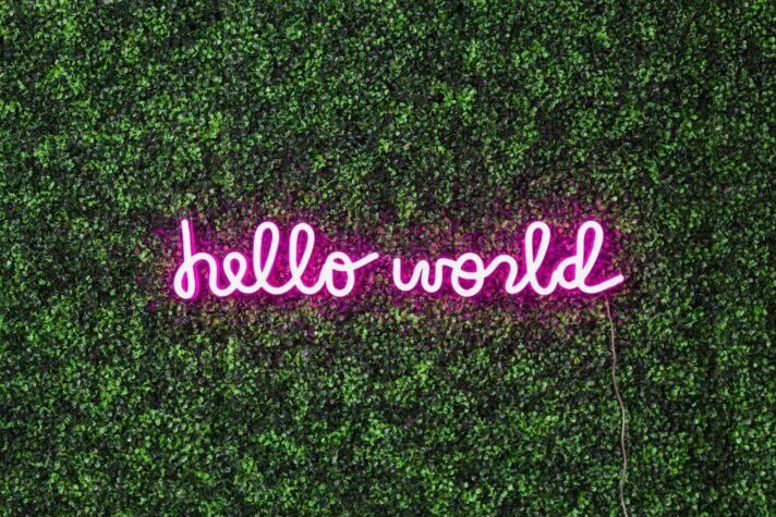 Hello World Neon Sign