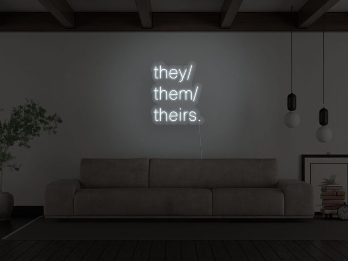 Pronouns Neon Sign