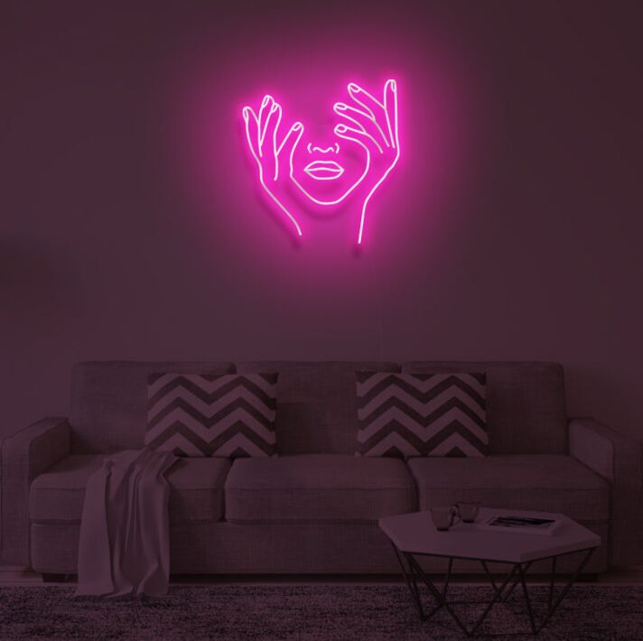 LEAN ON ME" LED Neon Sign