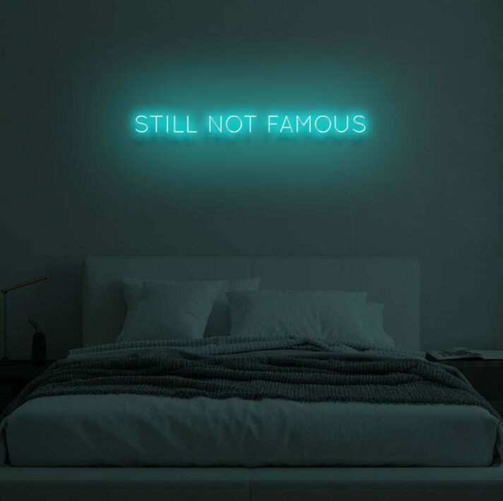 STILL NOT FAMOUS" LED Neon Sign