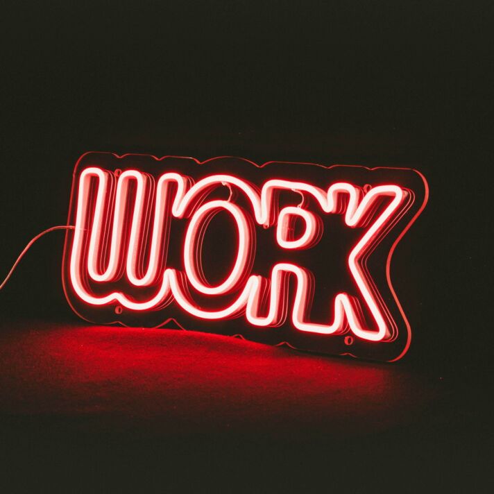 Work Neon Sign